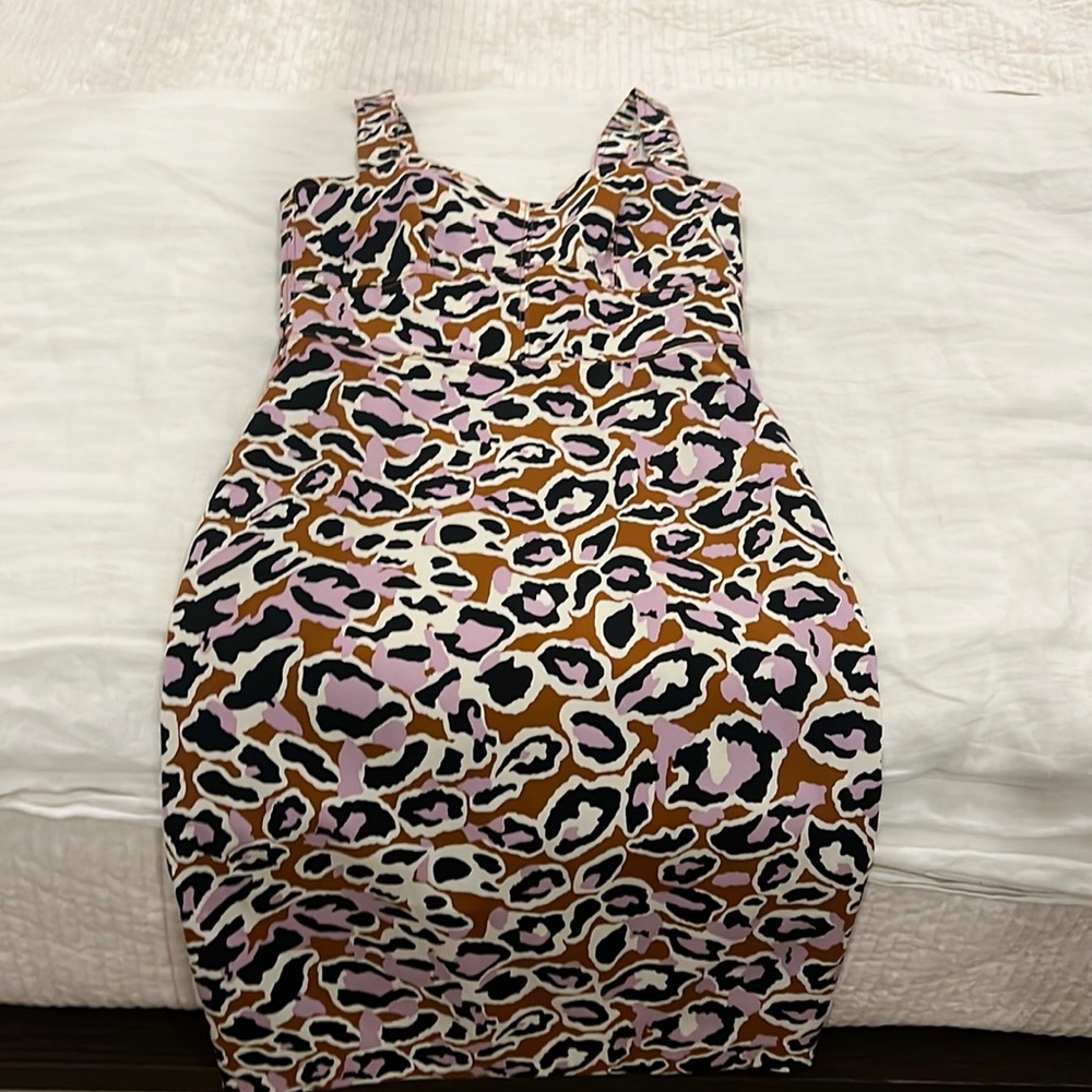 Leopard print jcrew dress